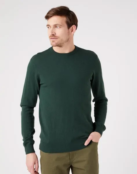 Джемпер мужской Wrangler CREWNECK KNIT SYCAMORE GREEN зеленый XL