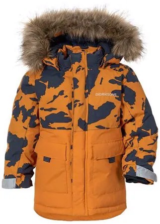 Куртка POLARBJORNEN PRINTED PARKA 2 503828-990 Didriksons, Размер 140, Цвет 990-острова на золотом