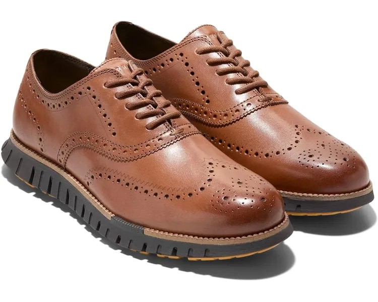 Оксфорды Cole Haan Zerogrand Remastered Wing Tip Unlined, цвет British Tan/Java
