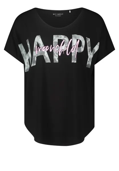 Спортивная футболка Betty Barclay Oversize Shirt mit V Ausschnitt, черный