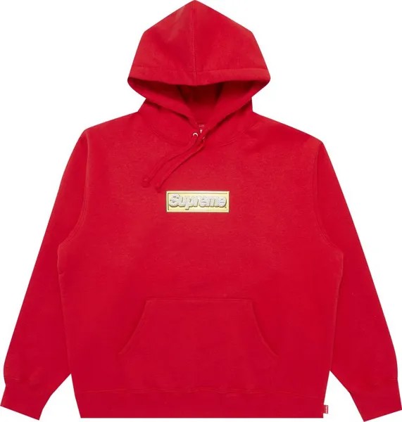 Толстовка Supreme Bling Box Logo Hooded Sweatshirt 'Red', красный