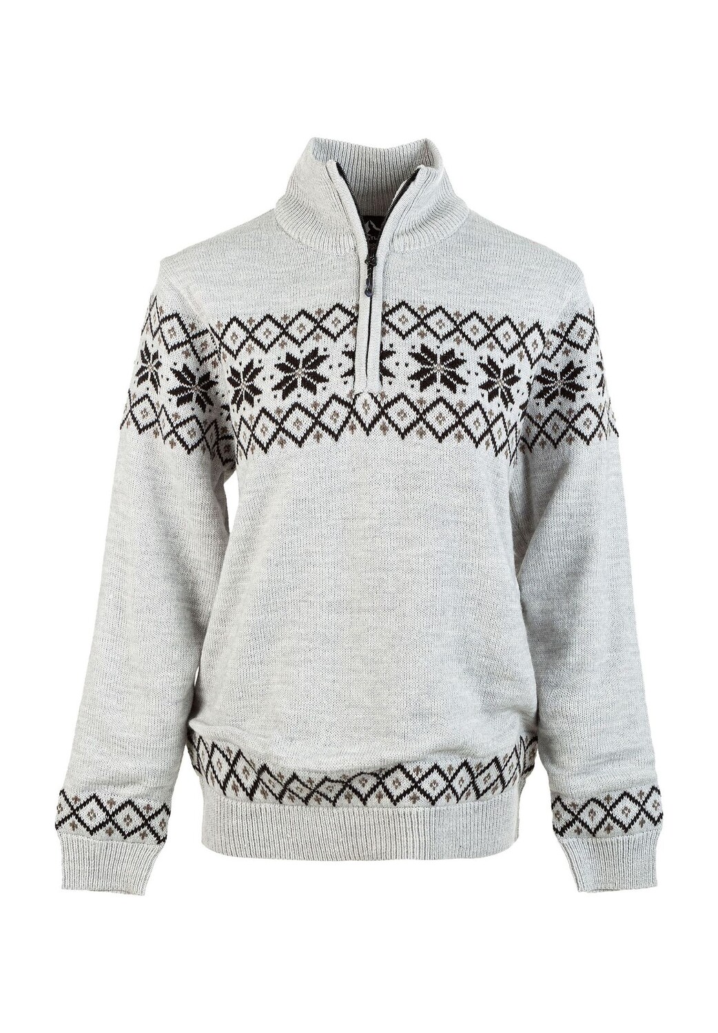Свитер Payton с элегантным норвежским узором WHISTLER, цвет Dark Grey Melange