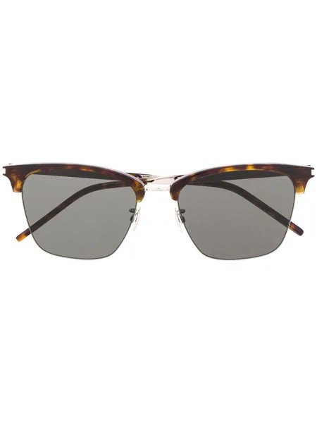 Saint Laurent Eyewear солнцезащитные очки черепаховой расцветки