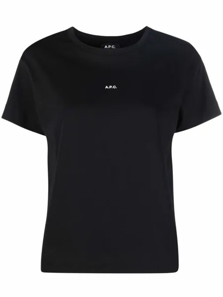 A.P.C. футболка с логотипом, черный