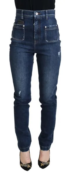 Джинсы DOLCE - GABBANA Синие хлопковые джинсы скинни с высокой талией IT40/US6/S Рекомендуемая розничная цена 600 долларов США