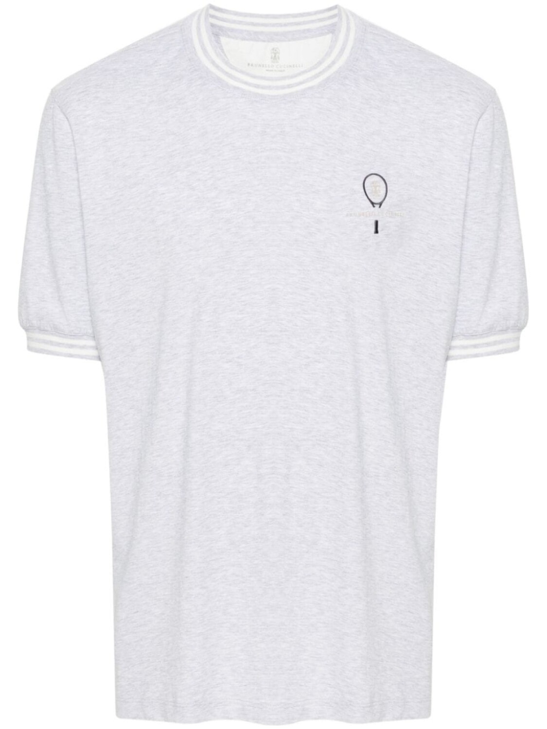 Brunello Cucinelli футболка с логотипом Tennis, серый