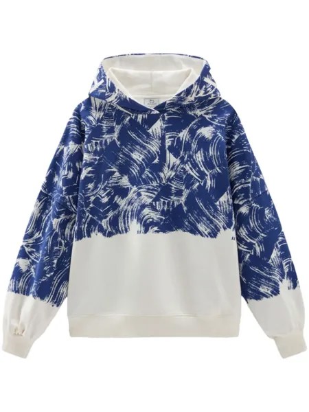 Woolrich худи с принтом, синий
