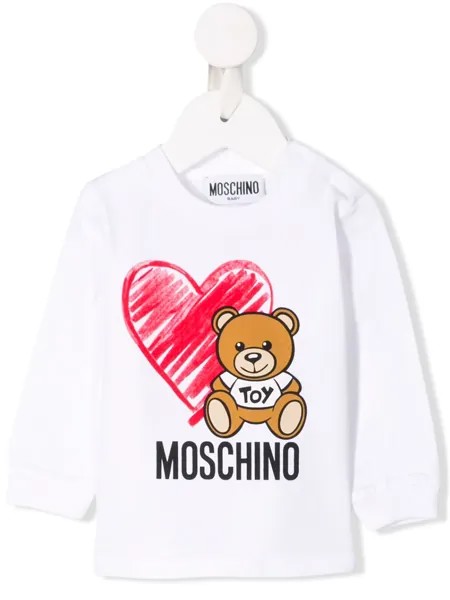 Moschino Kids свитер с принтом