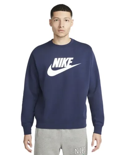 Мужская толстовка с круглым вырезом с графическим принтом Nike Midnight Navy Sportswear (DQ4912 410) - S
