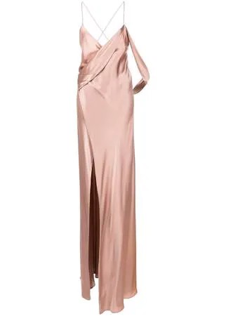 Michelle Mason вечернее платье макси с запахом