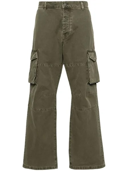 Golden Goose прямые брюки карго, зеленый