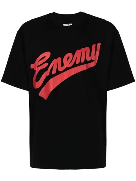 Neighborhood футболка с логотипом из коллаборации с Public Enemy, черный