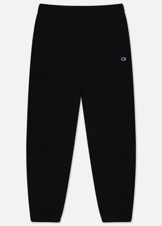 Мужские брюки Champion Reverse Weave C Logo Patch Cuffed Track, цвет чёрный, размер M