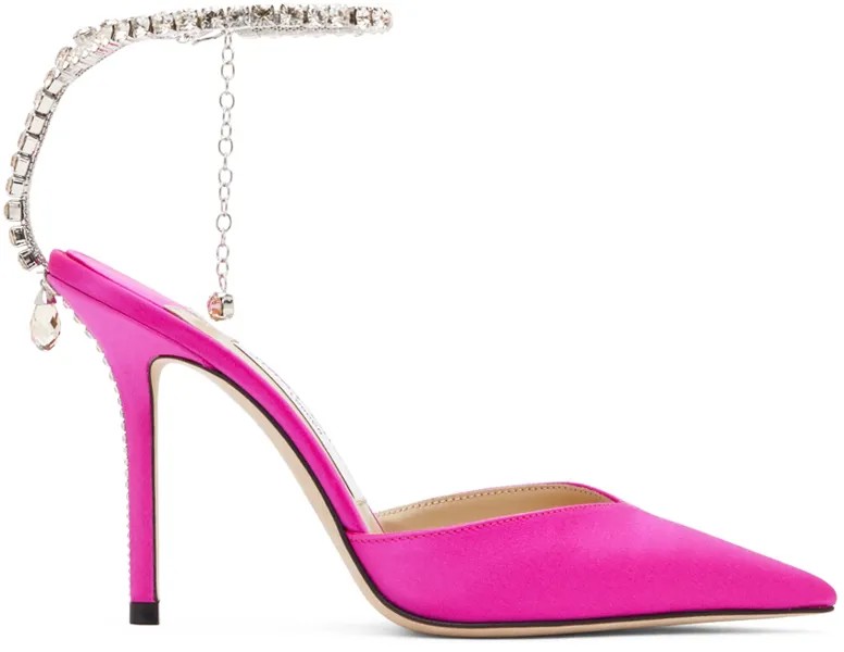 Розовые туфли Saeda на 100 каблуках Jimmy Choo