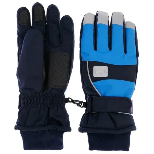 Зимние перчатки для мальчика PlayToday 32111253 тёмно-синий;синий;серебристый 19