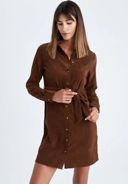 Платье-рубашка DeFacto, светло-коричневый