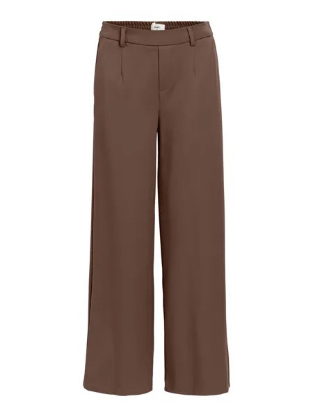 Широкие брюки со складками спереди Object Lisa, мокко