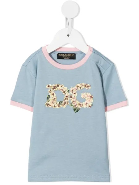 Dolce & Gabbana Kids футболка с логотипом DG