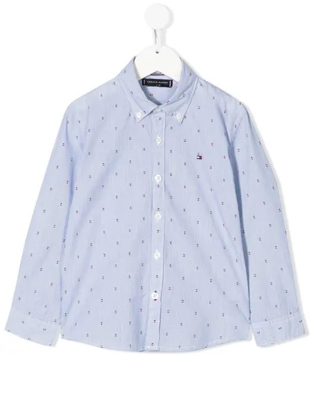 Tommy Hilfiger Junior рубашка в полоску с логотипом