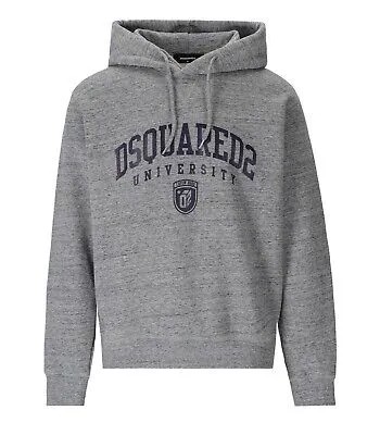 Dsquared2 Cool Fit Melange Grey Hoodie Man