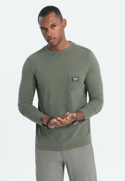 Футболка с длинным рукавом With Pocket Ombre, цвет olive green