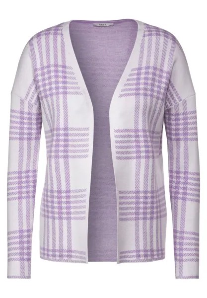 Вязаный кардиган Cecil, цвет Purple/White