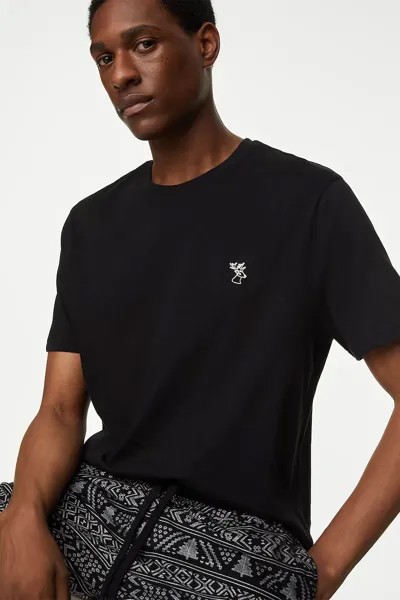 Пижама с короткими рукавами Marks & Spencer, черный