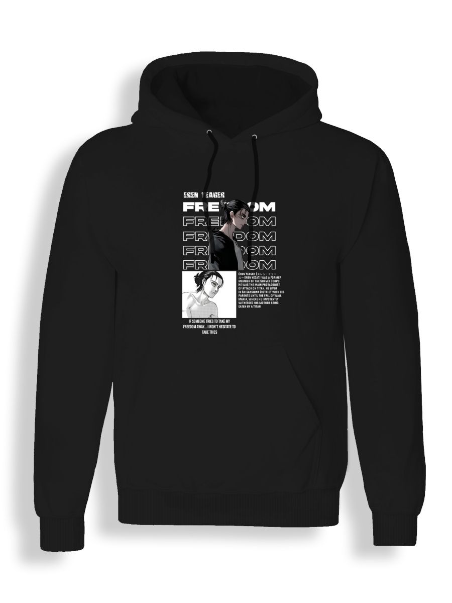 Худи унисекс СувенирShop Атака Титанов/Attack on Titan 3 черное L