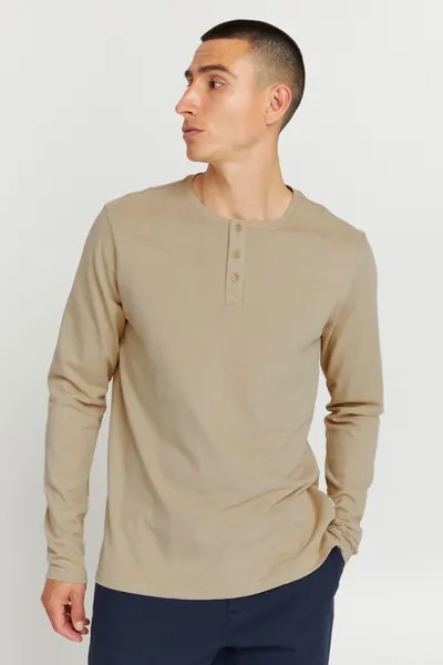 Лонгслив !SOLID Langarmshirt, коричневый