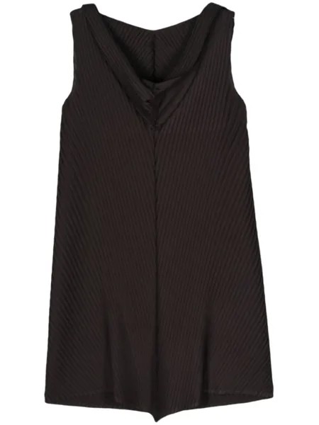 Issey Miyake плиссированное платье мини, черный