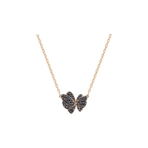 Колье SWAROVSKI, кристаллы Swarovski, черный, золотой