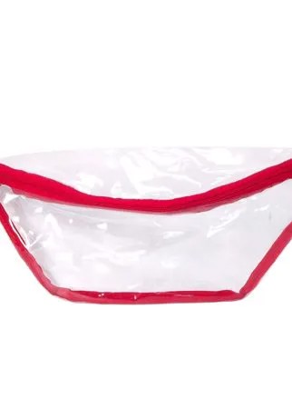 Поясная сумка унисекс DETORO 103-DT, красный/прозрачный