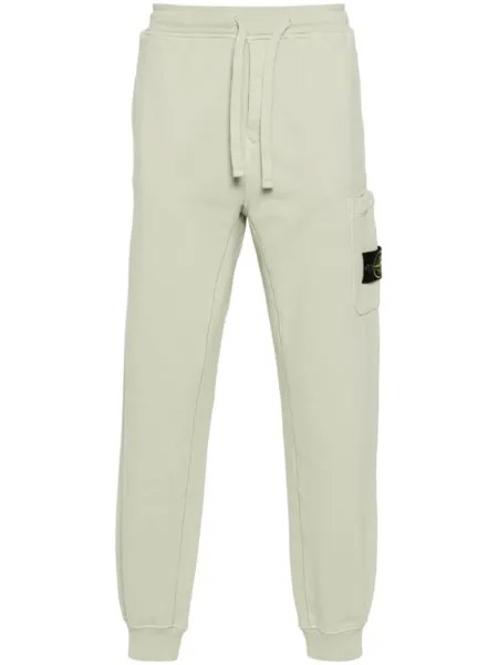 Stone Island зауженные спортивные брюки, зеленый
