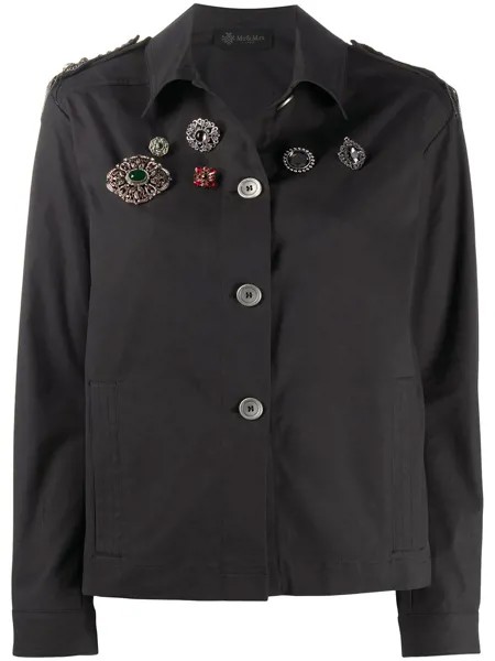 Mr & Mrs Italy куртка с декором в виде брошей и нашивкой-логотипом