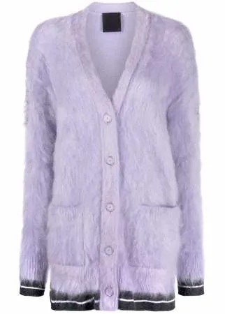 Givenchy кардиган-пальто с отделкой в полоску