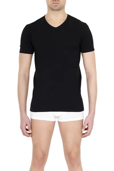 Футболка мужская Pompea T-SHIRT V COTTON черная XL
