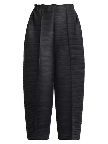 Широкие брюки Bounce Pleats Please Issey Miyake, черный