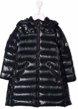 Moncler Enfant пуховик с нашивкой-логотипом