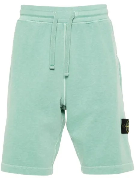 Stone Island шорты с нашивкой Compass, зеленый