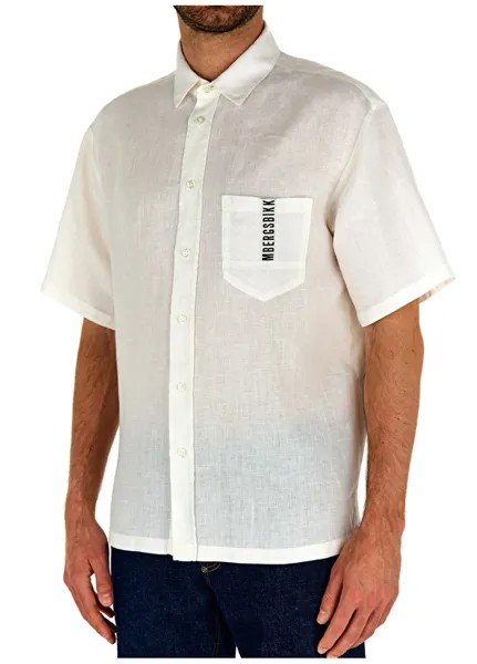 Белая мужская рубашка Bikkembergs