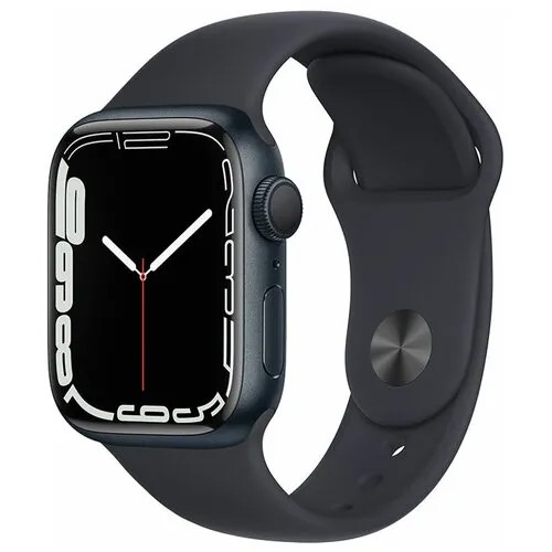 Умные часы Apple Watch Series 7 41mm Aluminium with Sport Band RU, темная ночь