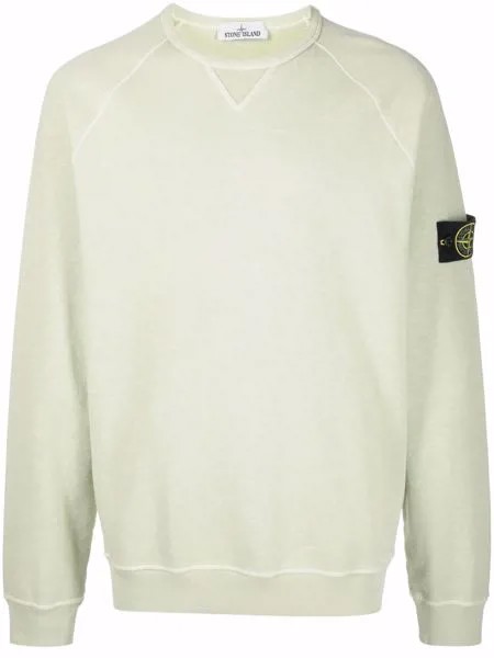 Stone Island толстовка с круглым вырезом и нашивкой Compass