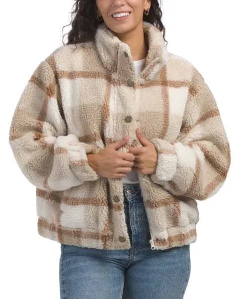 Розовая куртка из шерпы Michael Stars, цвет Plaid