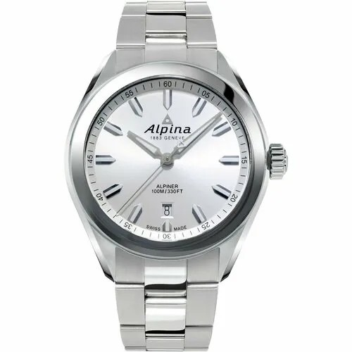 Наручные часы Alpina Alpiner Quartz Silver, серебряный