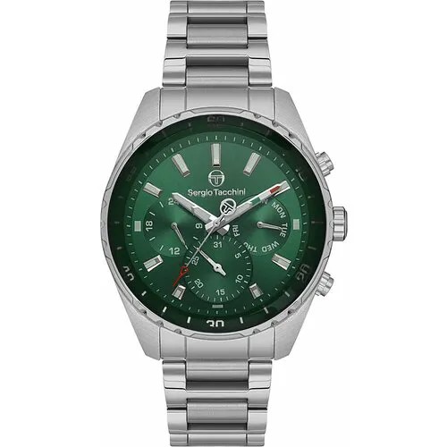 Наручные часы SERGIO TACCHINI Coast Life, зеленый, серебряный
