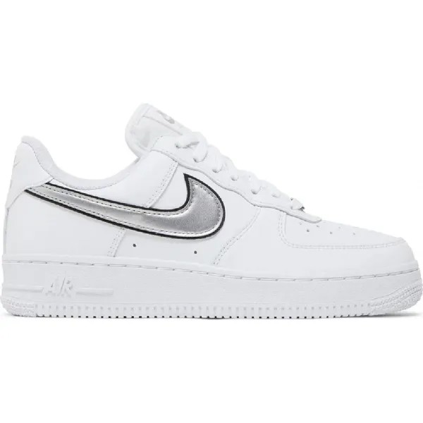 Кроссовки Nike Wmns Air Force 1 07 Essential White Metallic Silver, белый/серебристый