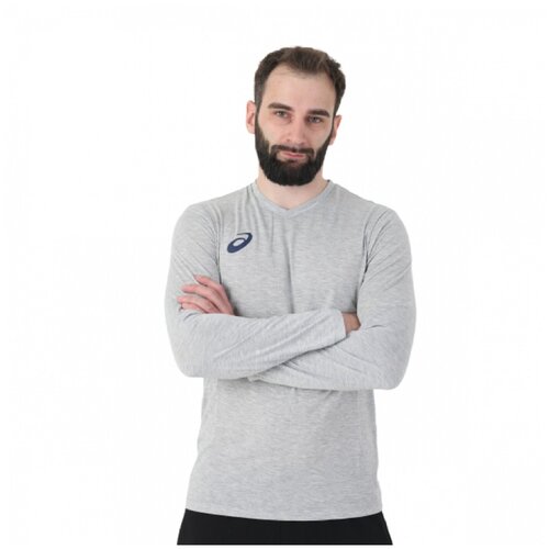 Лонгслив мужской ASICS 156859 0714 MAN LONG SLEEVE TEE 1568590714-4 размер 52 цвет светло-серый