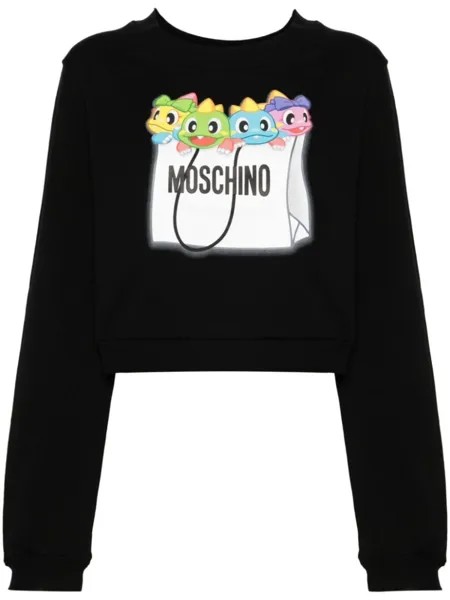 Moschino толстовка с принтом, черный