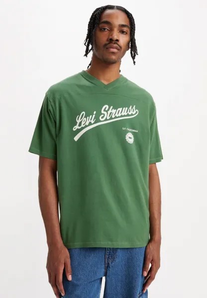 Футболка с принтом GRAPHIC VNECK TEE Levi's, зеленый