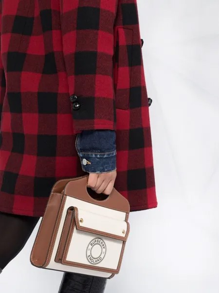 Dsquared2 двубортное пальто в клетку, красный